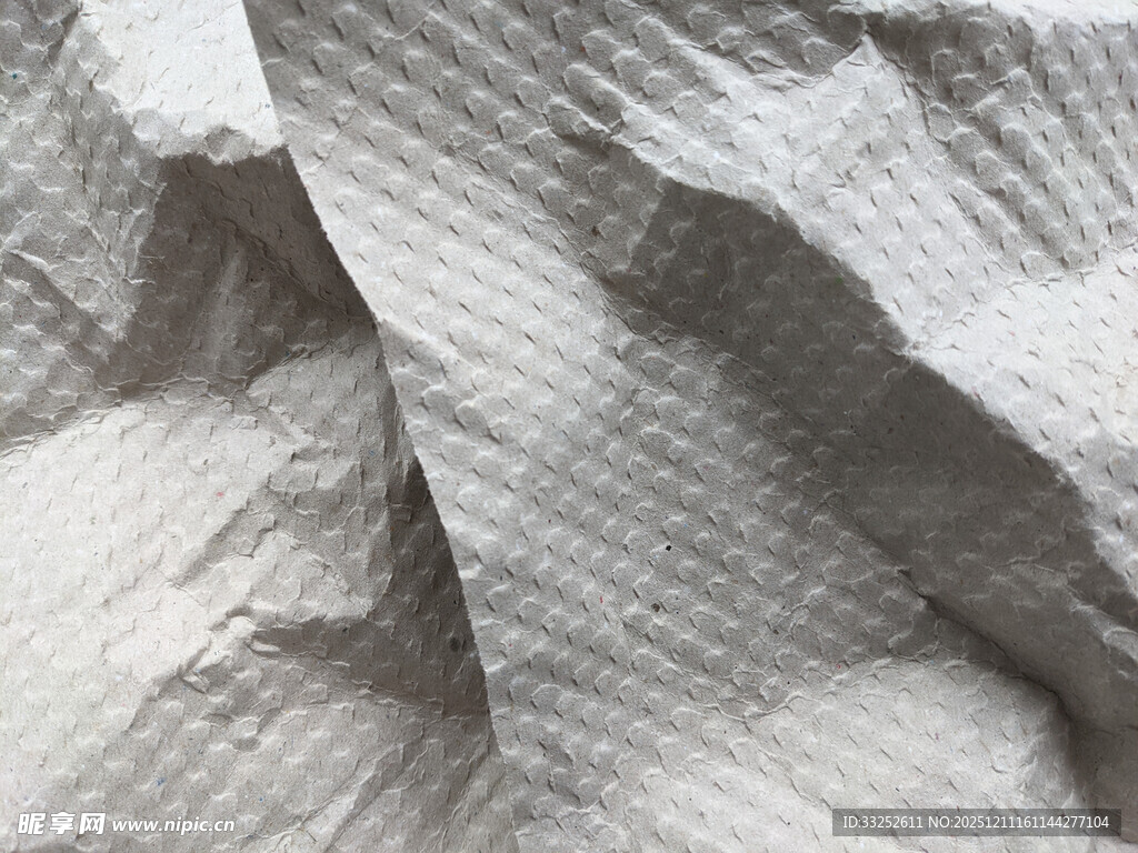 褶皱的纹理纸张