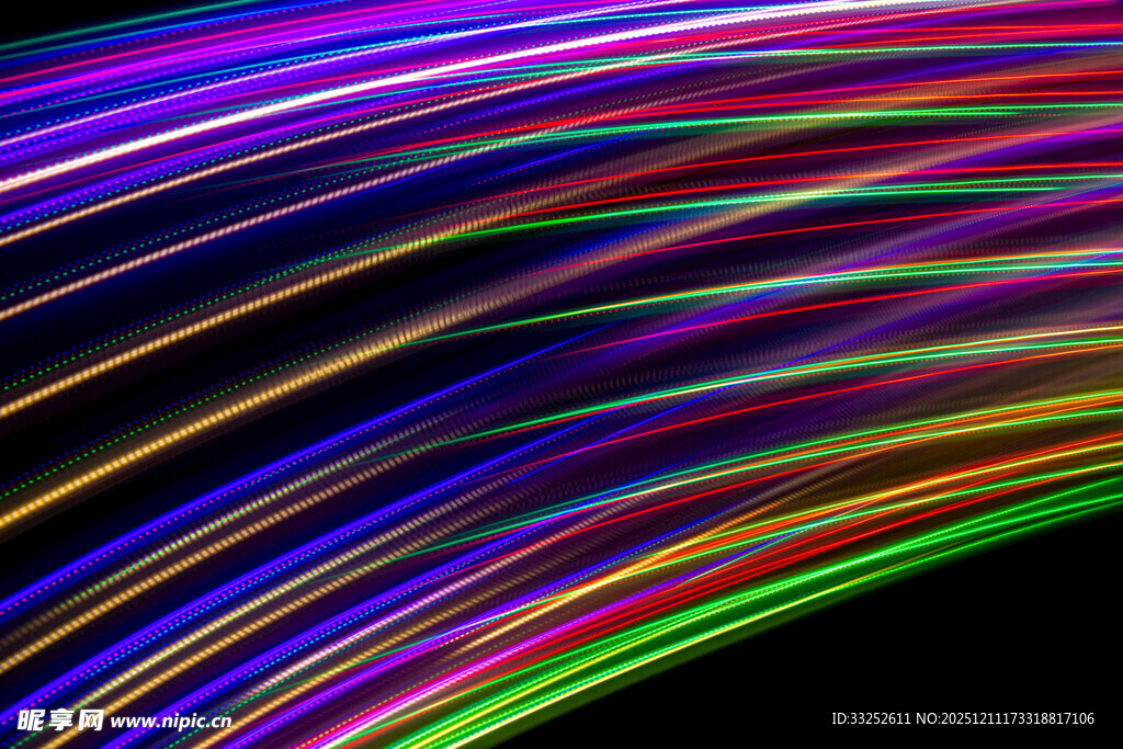 炫彩流动光线背景图