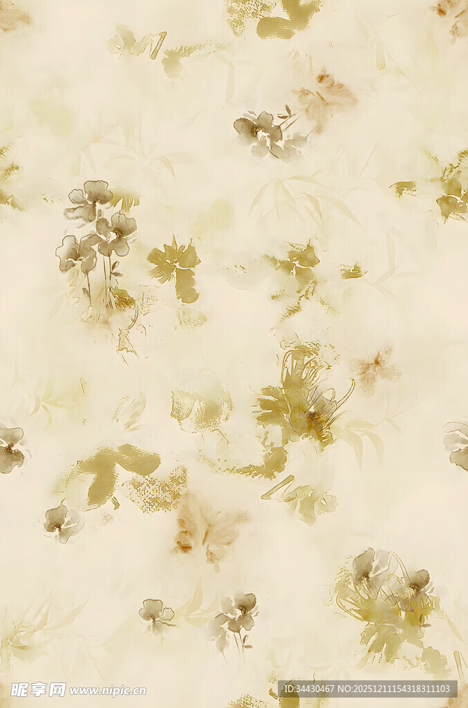 复古碎花布料纹理