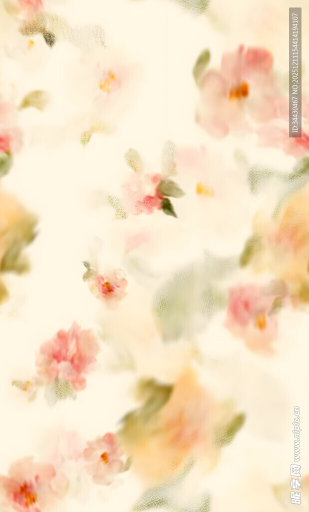 水彩花卉背景图