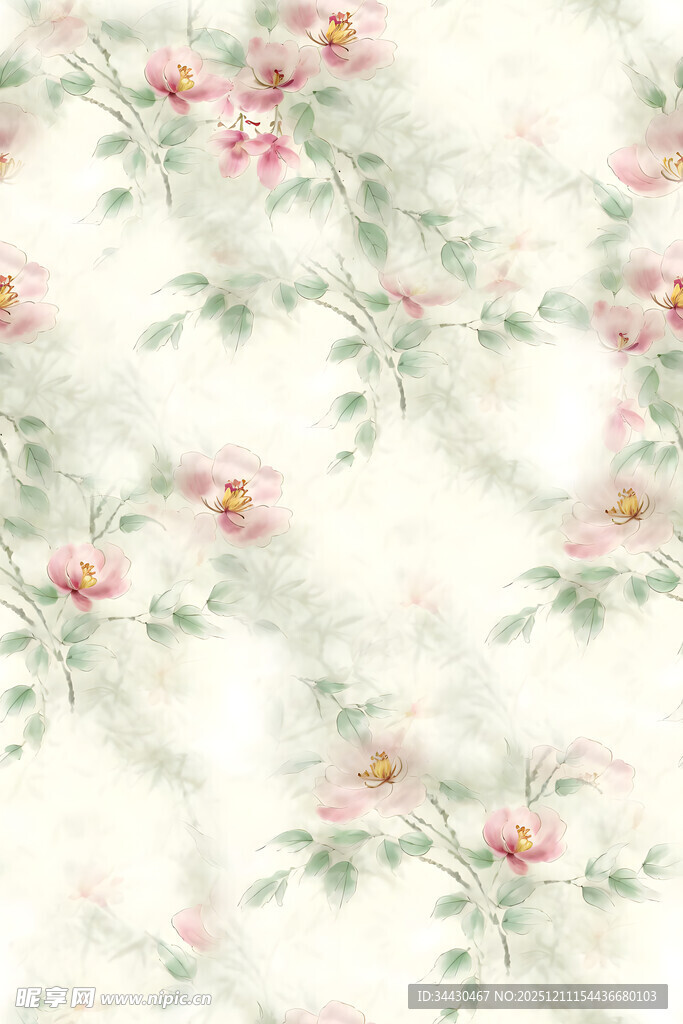 复古花卉图案背景