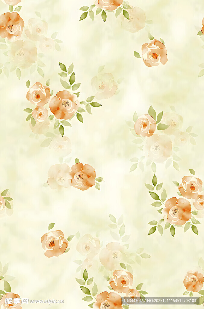 复古风花卉图案背景