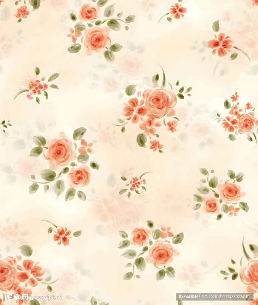 复古花卉图案背景