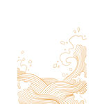 中式海浪线条艺术插画
