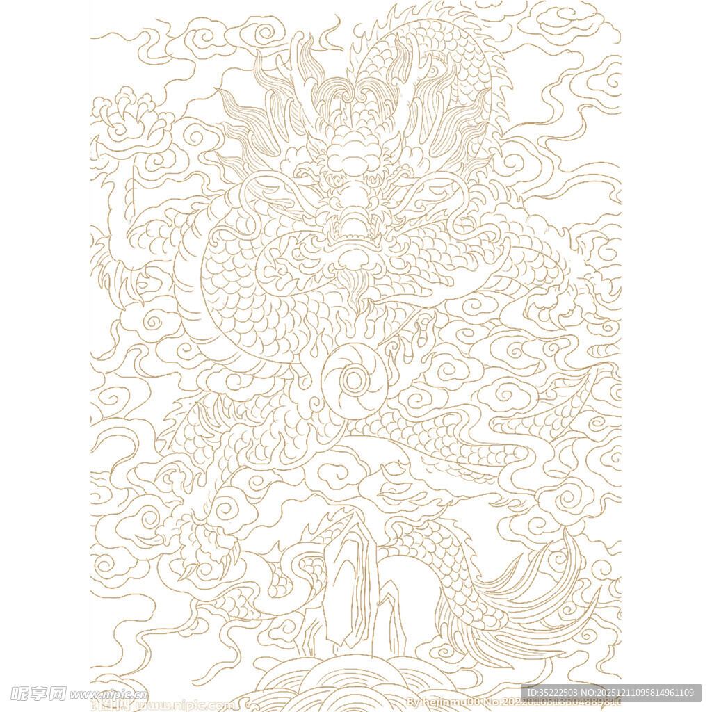 传统中式龙纹精美图案