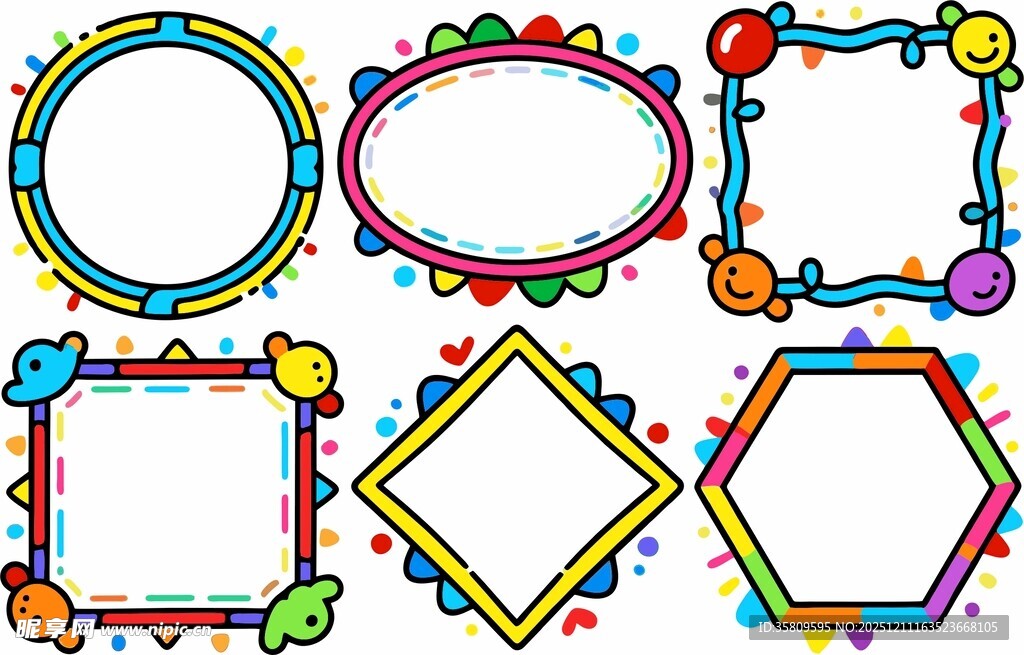 多彩创意边框图案集合