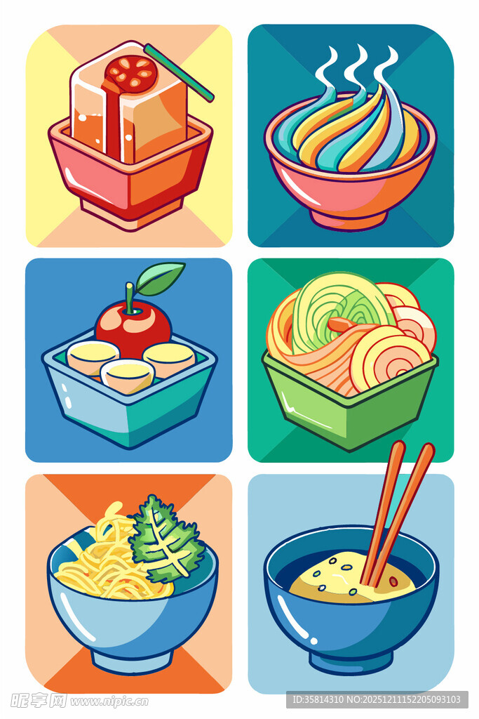 多彩亚洲美食拼盘