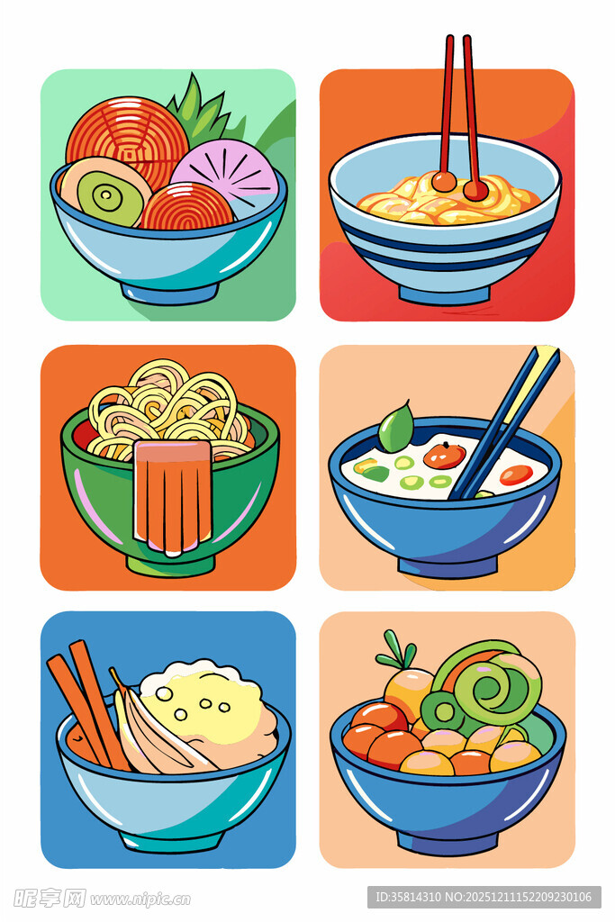 多彩亚洲美食拼盘