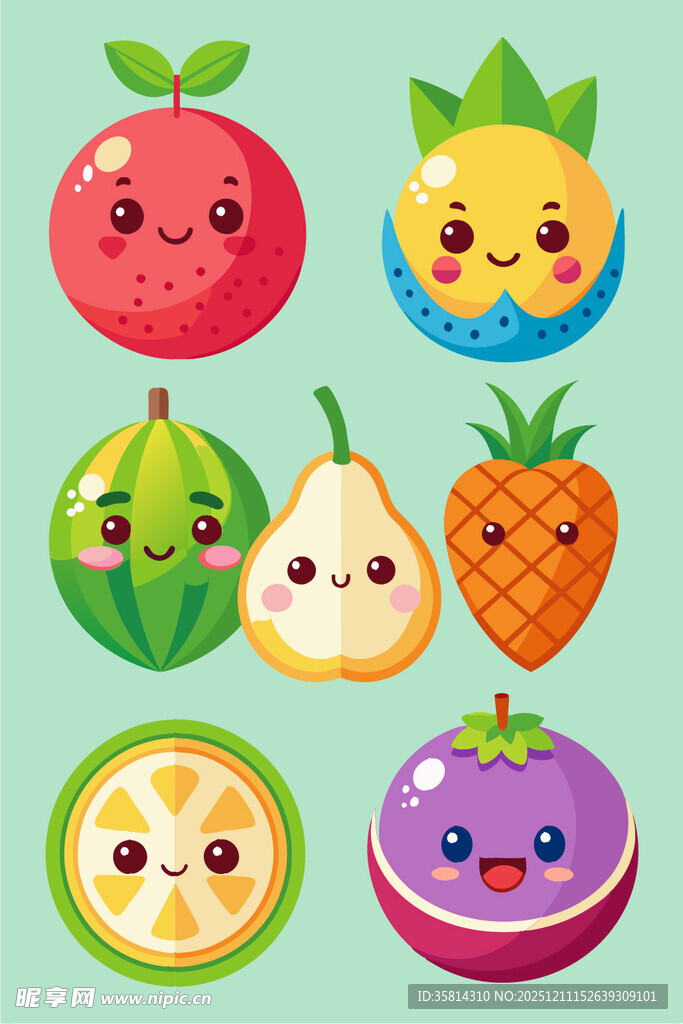 可爱卡通水果大集合