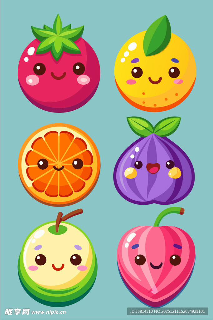 可爱水果卡通形象集合