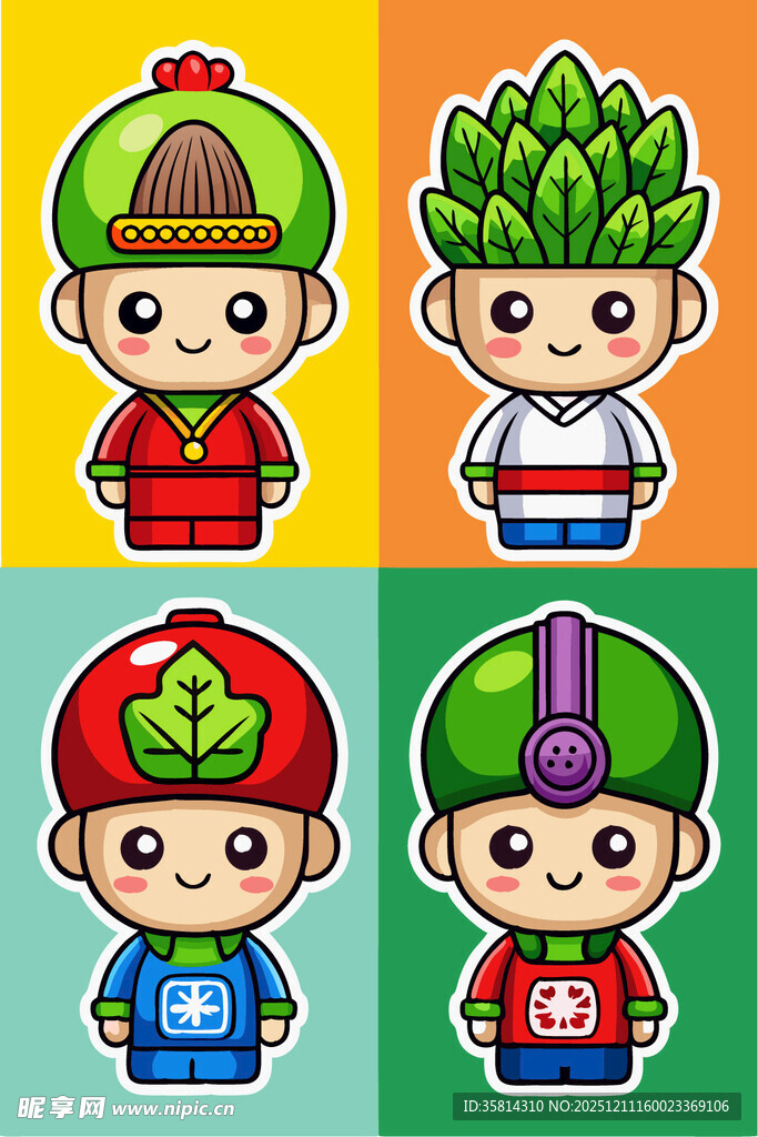 可爱卡通水果造型人物形象