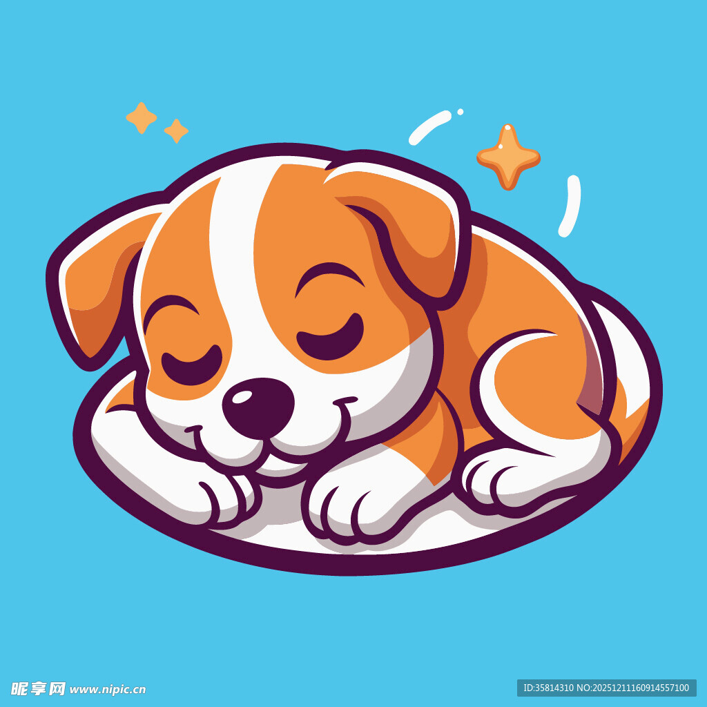 酣睡的可爱小狗