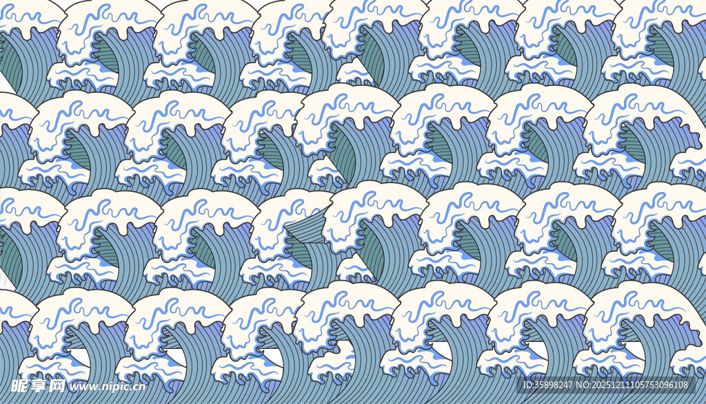 海浪图案纹理