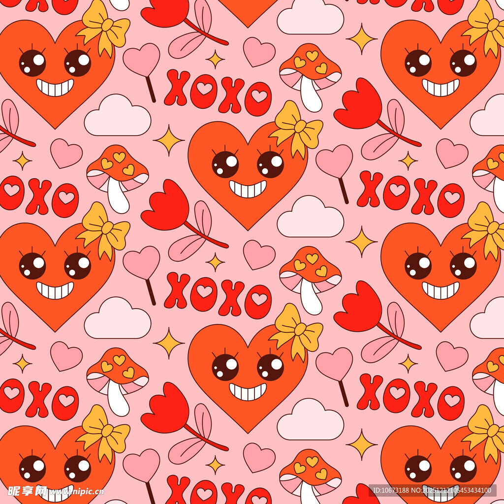 爱心图案浪漫情人节素材