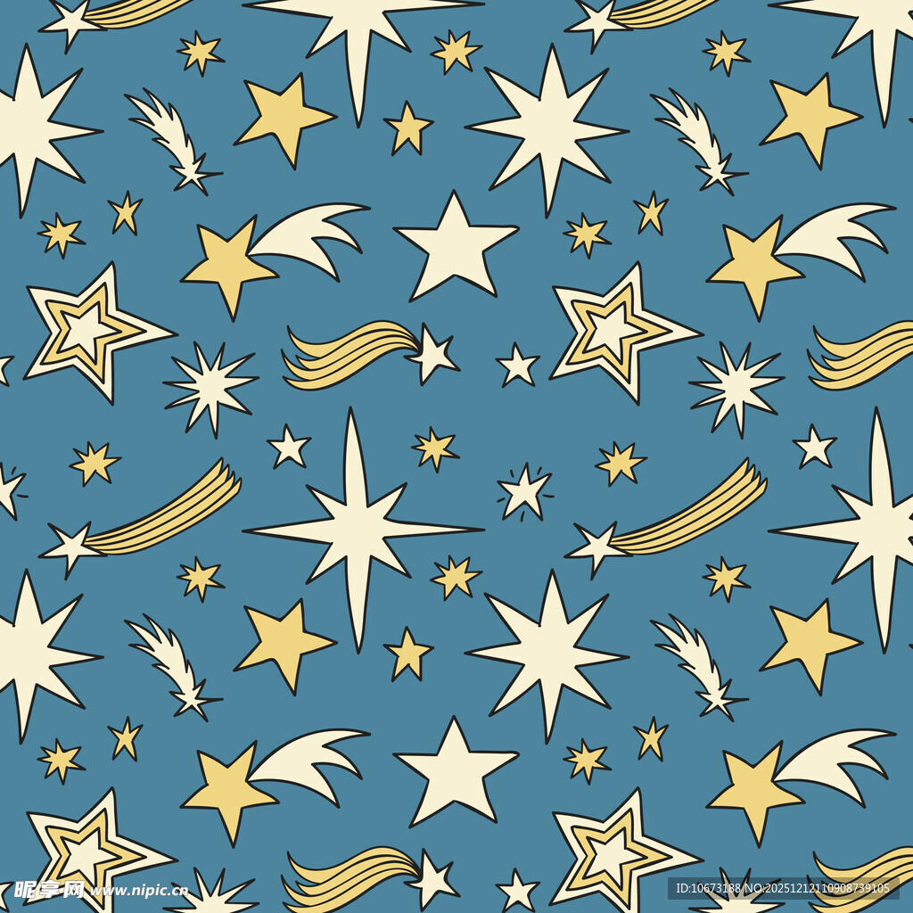 蓝色星空星星图案背景