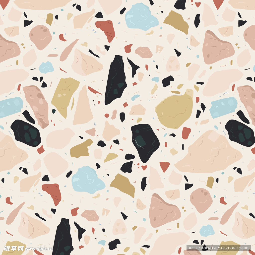 多彩水磨石纹理图案