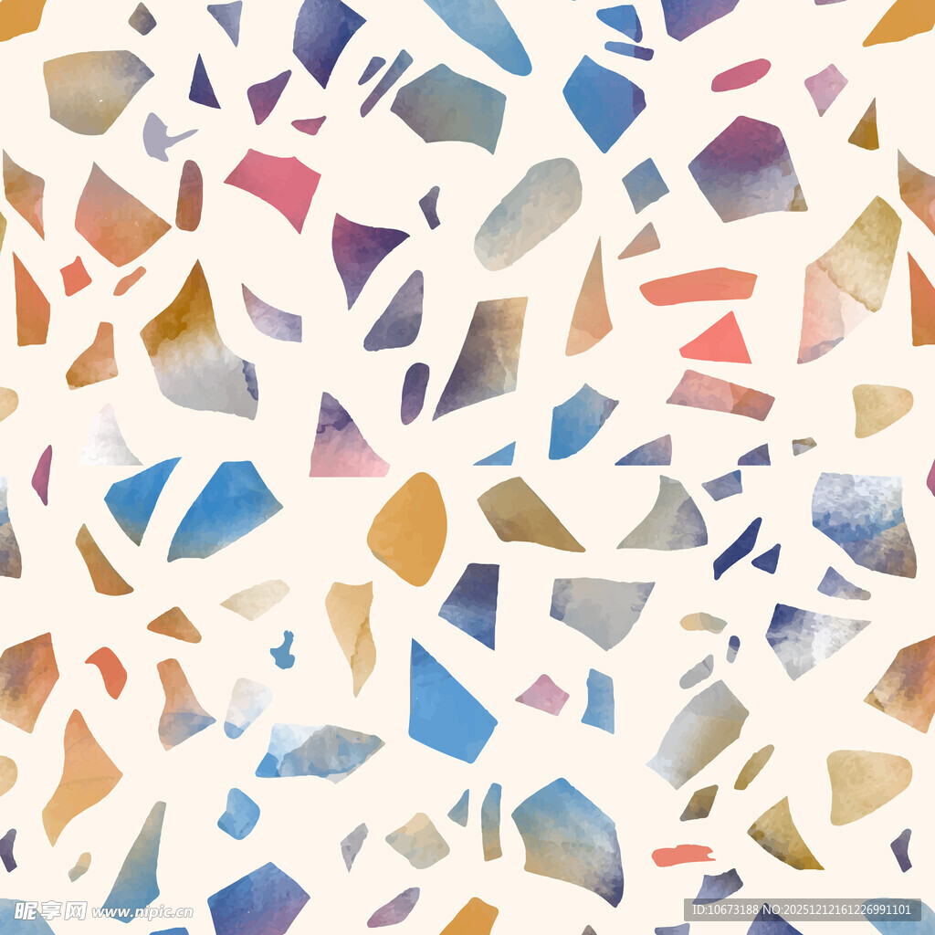 多彩碎瓷片纹理图案