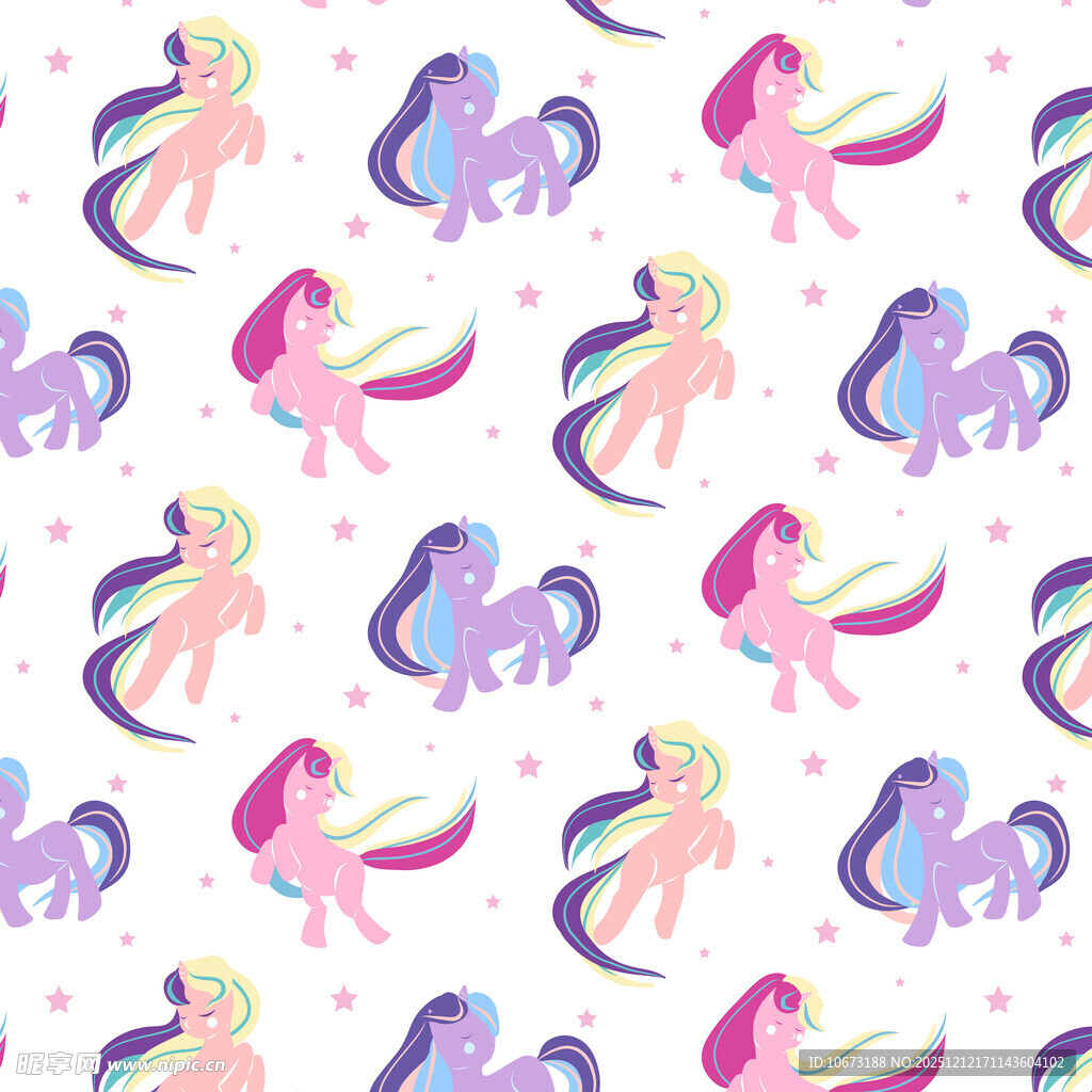 梦幻独角兽图案背景