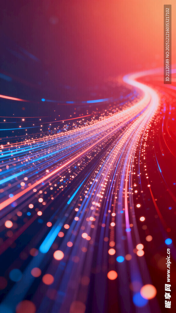 绚丽动感的光线轨迹画面