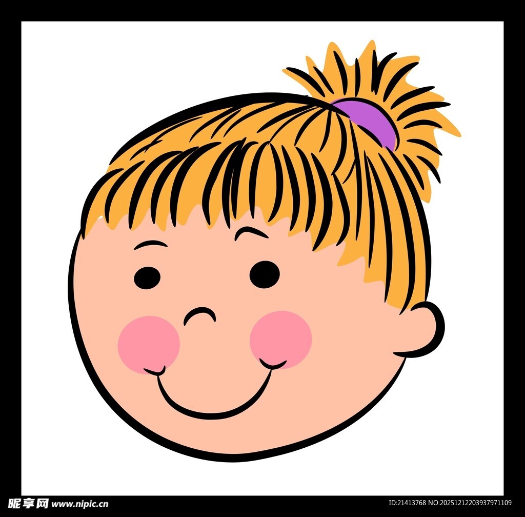 可爱扎辫小女孩头像