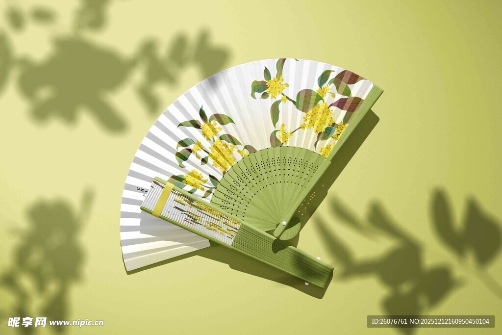 折扇样机图片