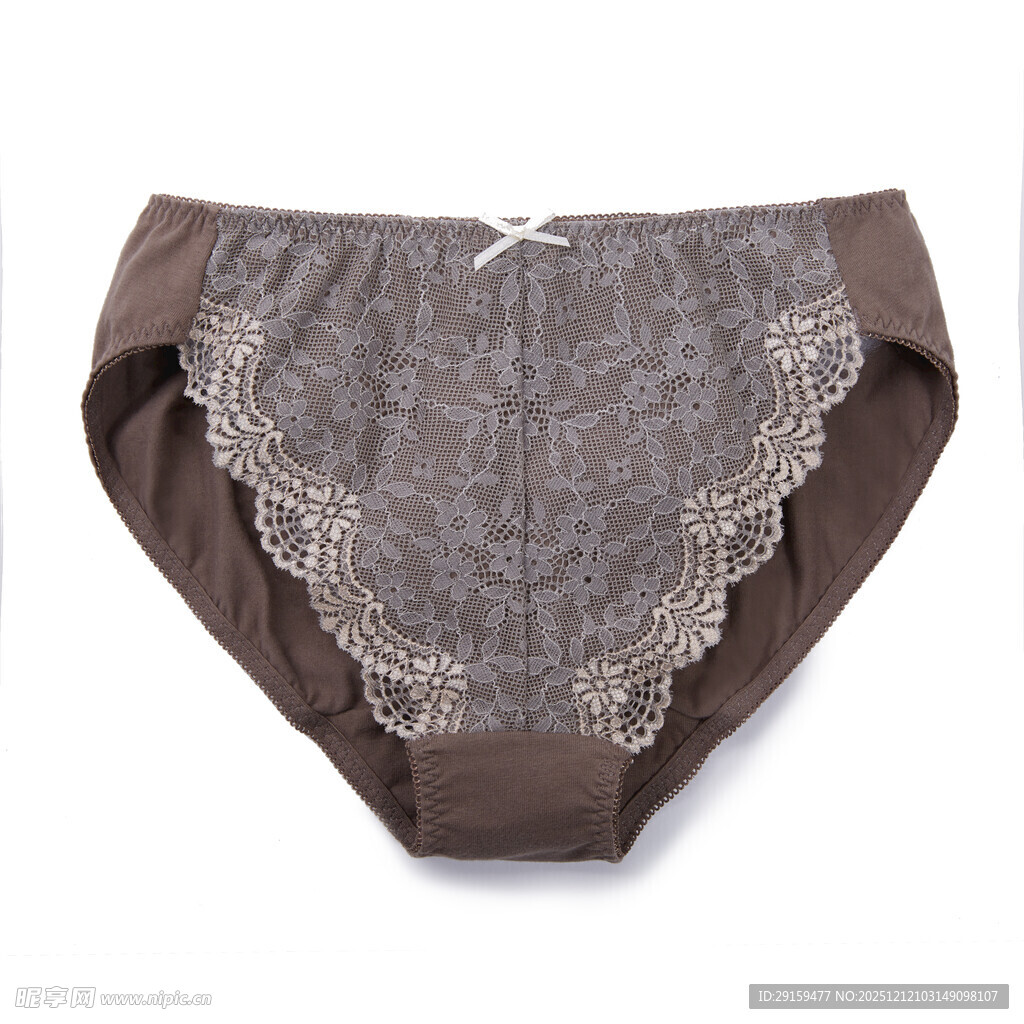 棕色蕾丝女士三角内裤