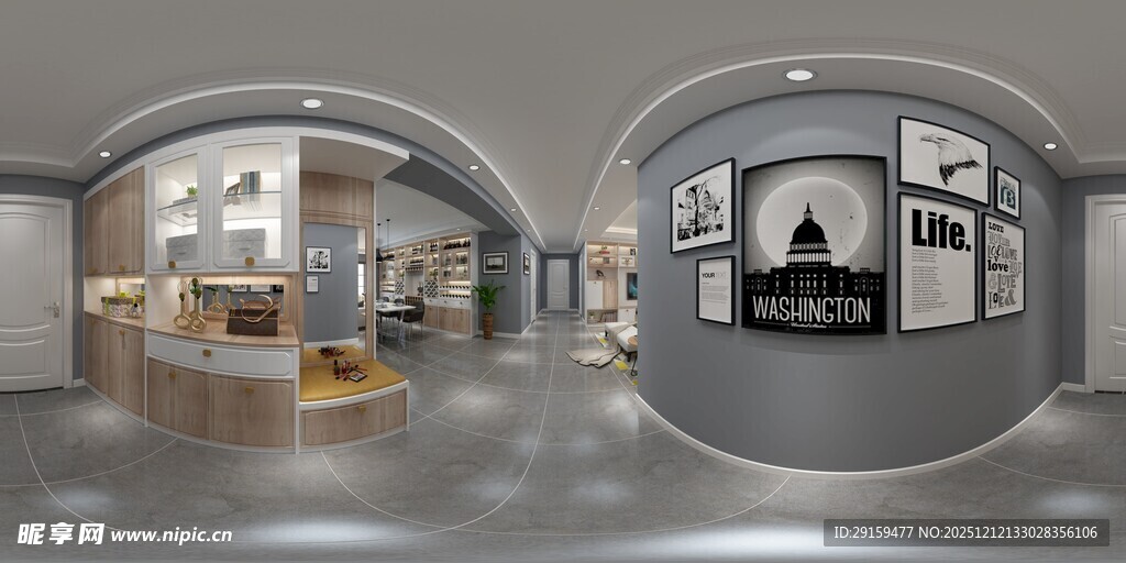 现代简约风格室内全景