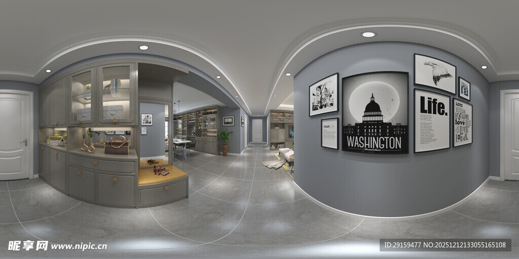 现代简约风室内全景展示