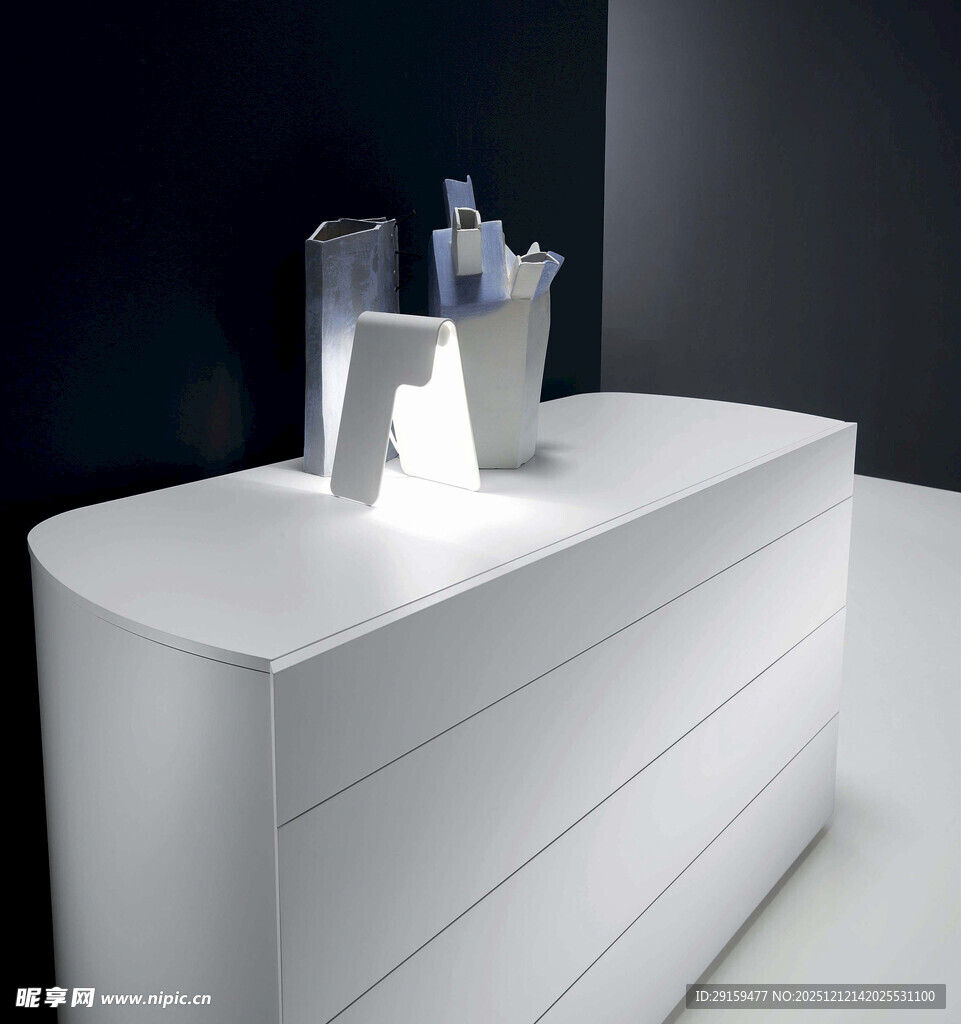 现代简约白色收纳柜