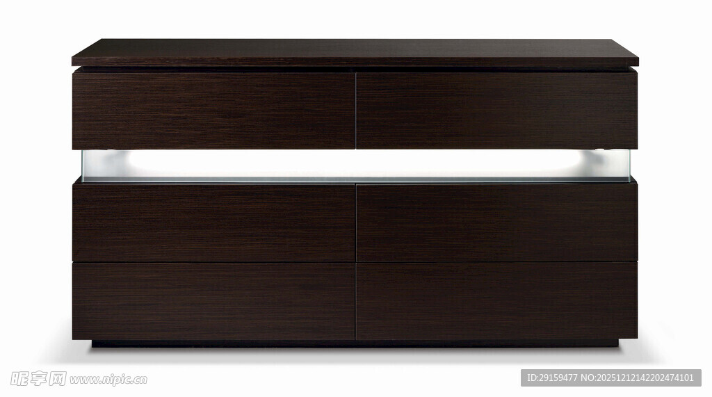 深色木质双屉收纳柜