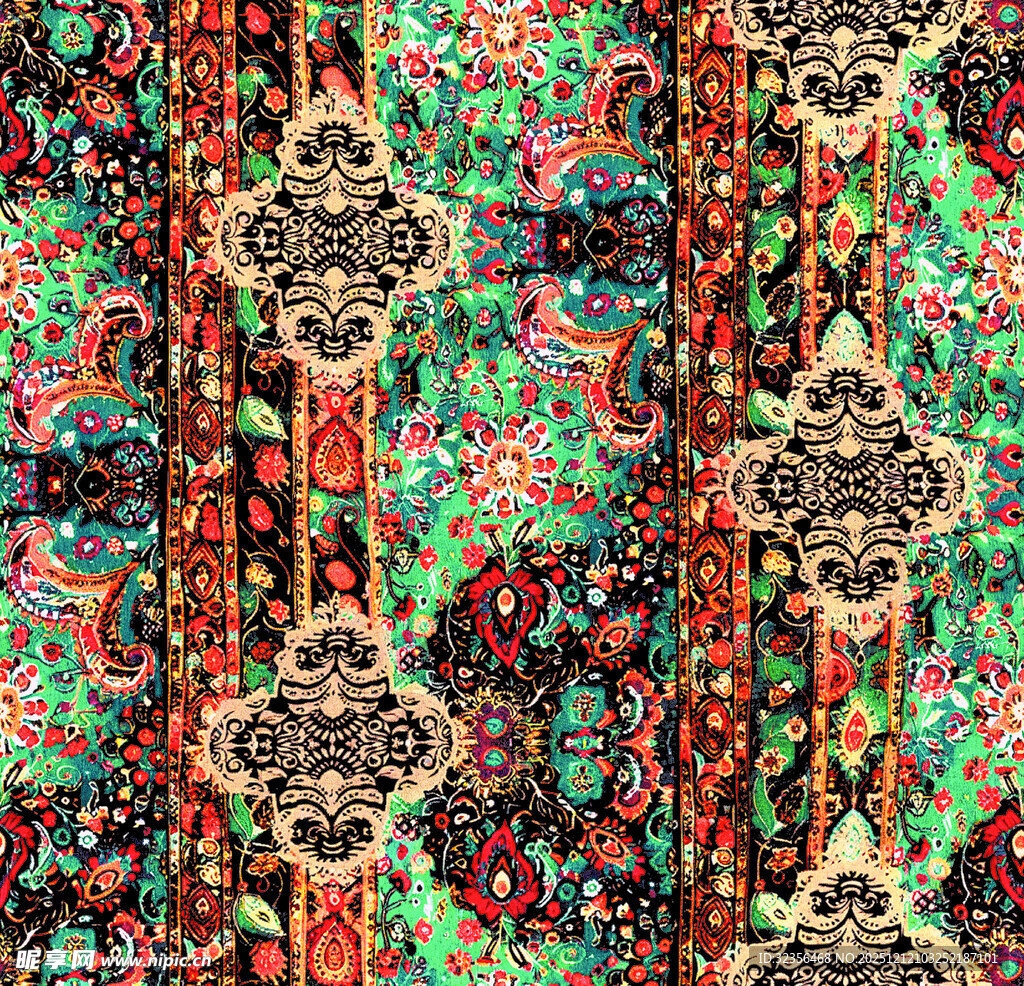 多彩民族风几何图案纹理