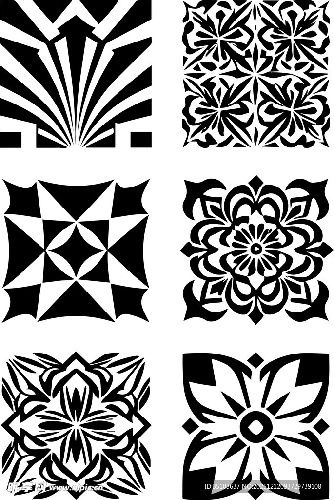 黑白几何图案集合