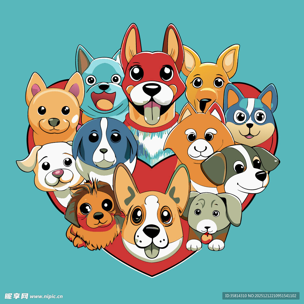 心形萌犬集合