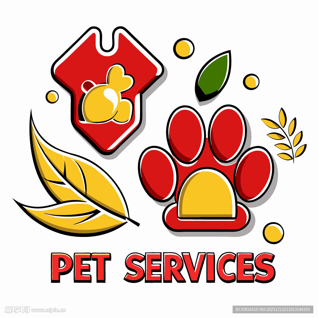 宠物服务图标设计元素