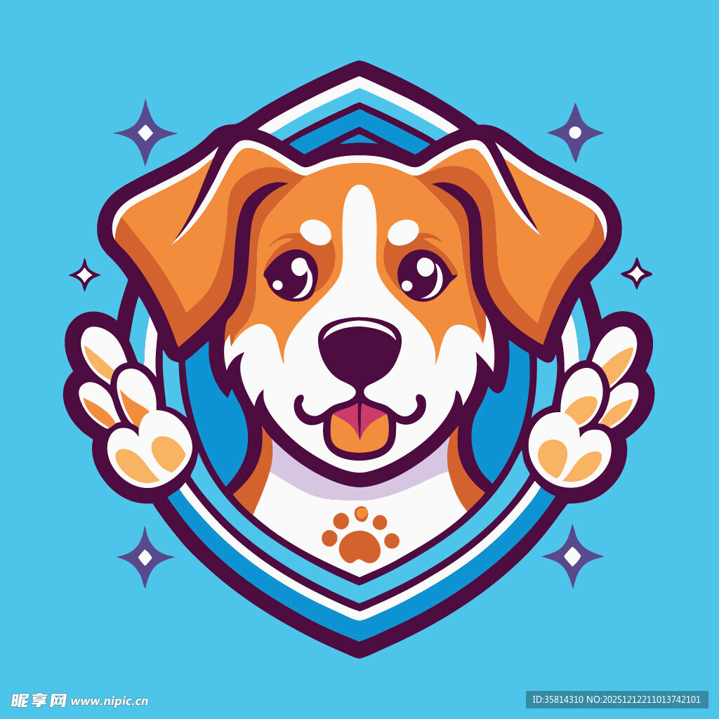 可爱小狗卡通形象