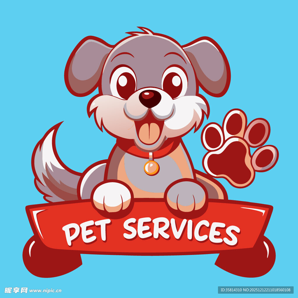 可爱小狗提供宠物服务