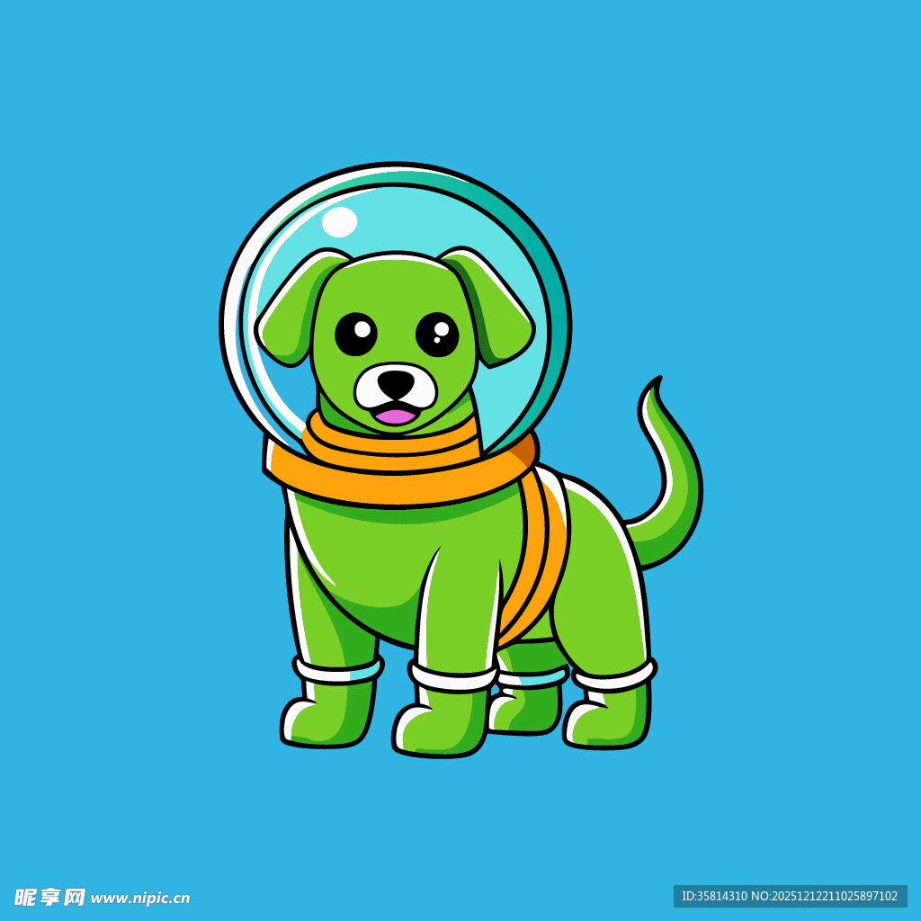 宇航服小狗卡通形象