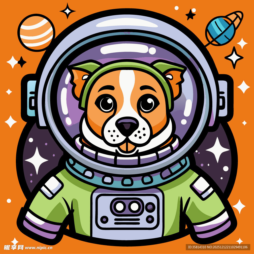 宇航狗狗遨游太空