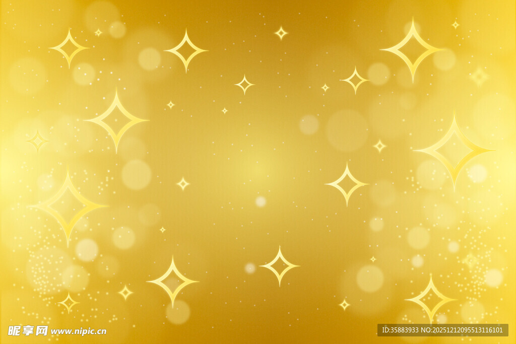 金色星星背景 