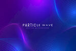 紫色粒子波浪背景图