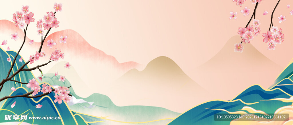 中国风春日背景