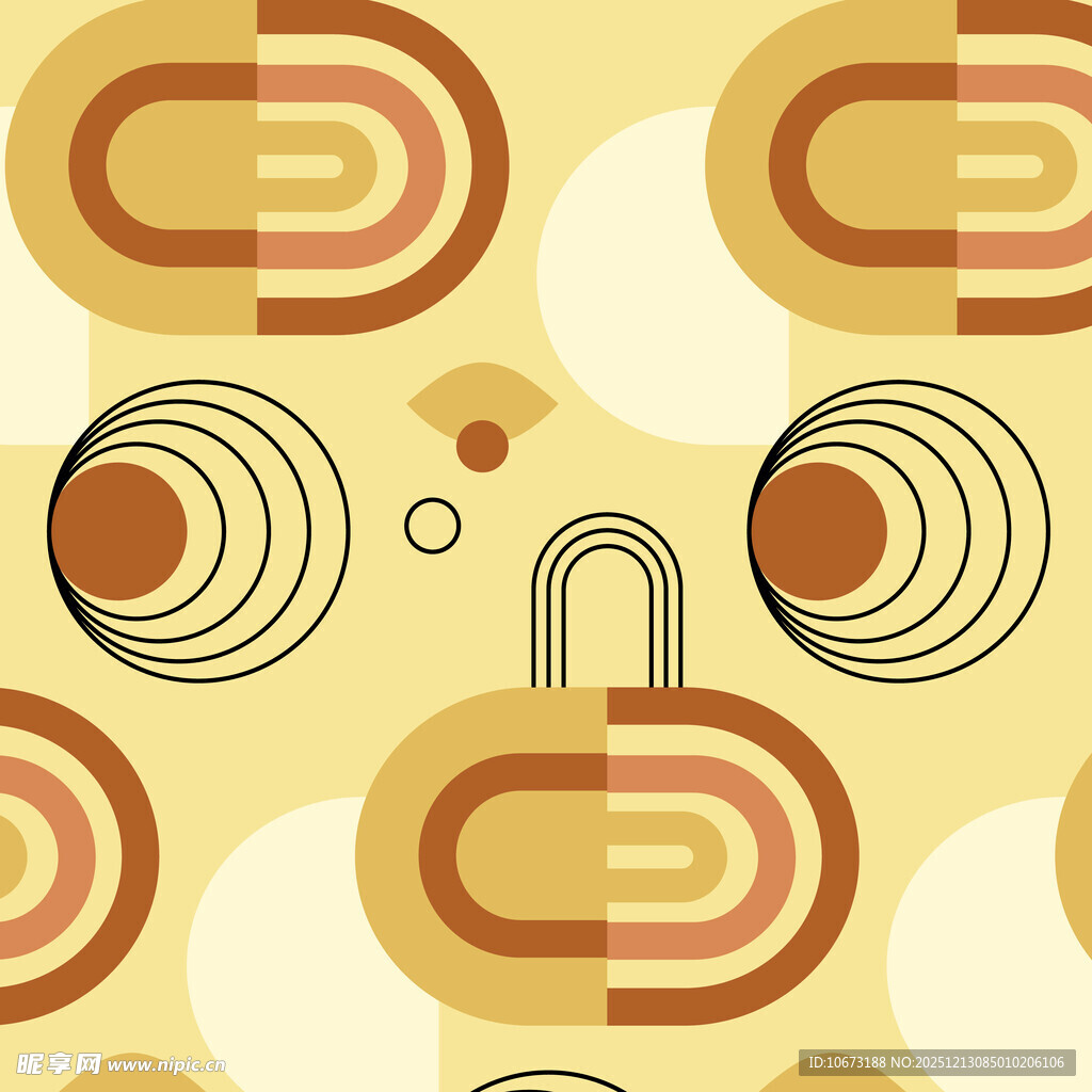 几何锁形图案背景设计