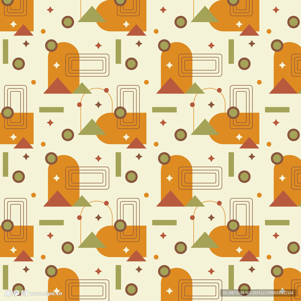 卡通风格实验室元素图案