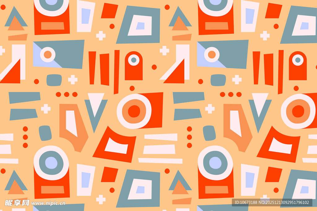 几何图案构成的多彩背景