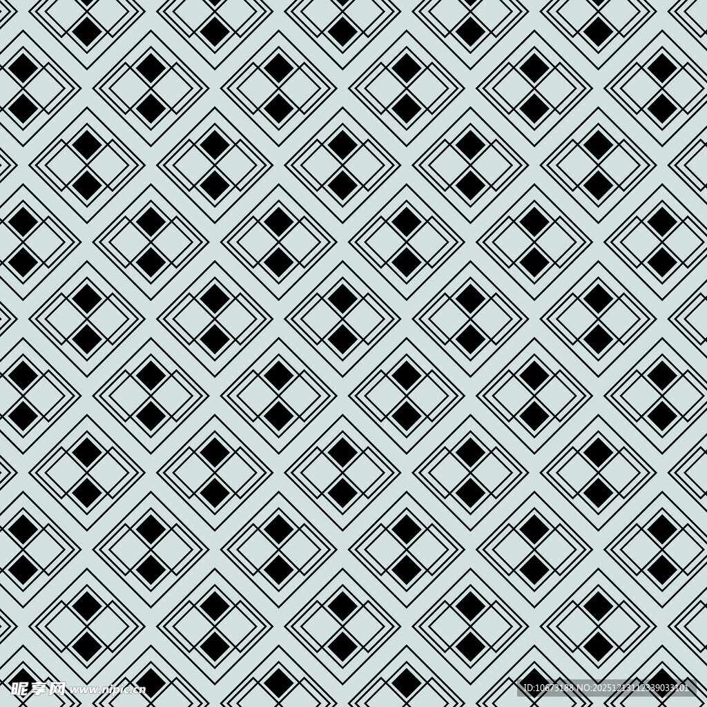 黑白几何图案无缝纹理