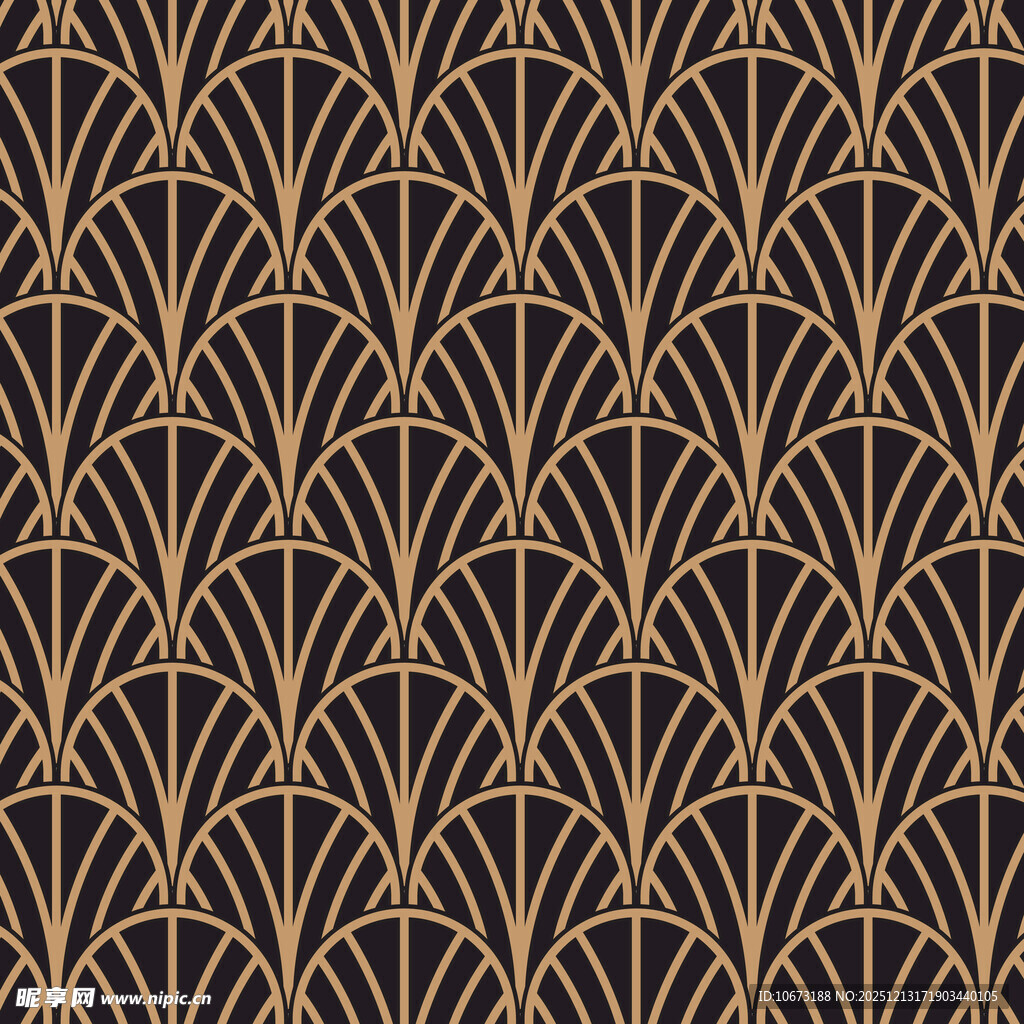 黑金几何线条装饰图案