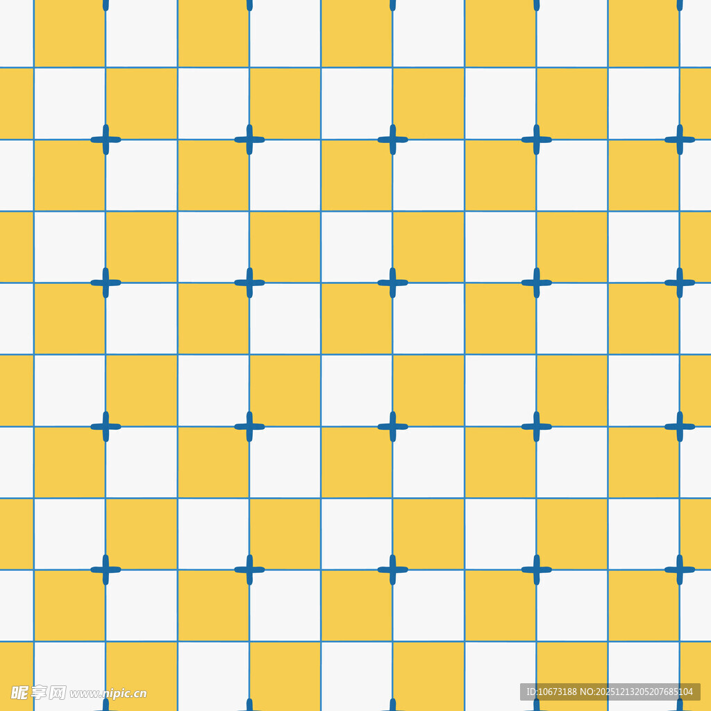 黄色格子几何图案背景