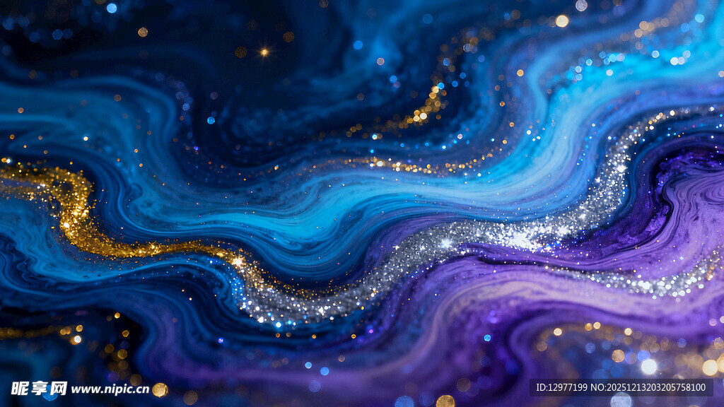 梦幻星空流体艺术纹理