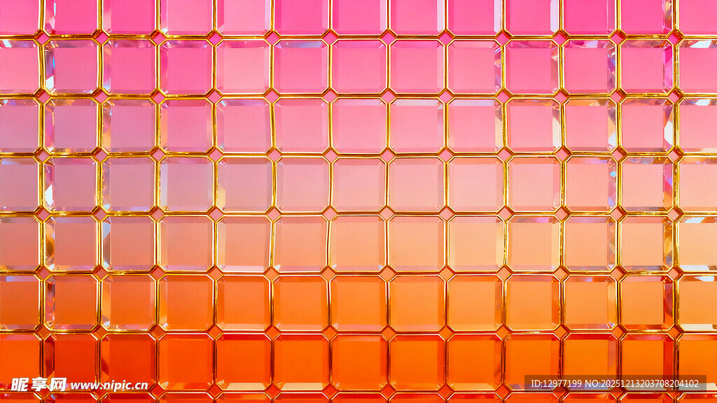 渐变色彩方块图案背景