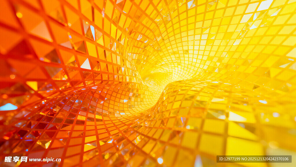 炫彩几何光影抽象背景图